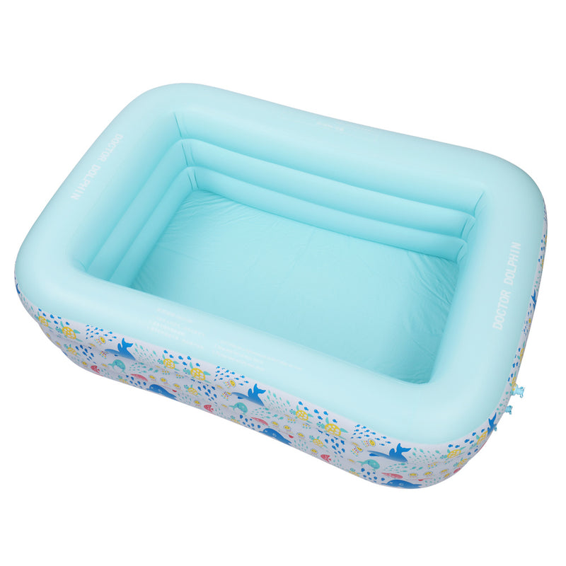 THBOXES Inflatable Pool Three-layer Airbag Children Play Pool 210*140*60cm Blue