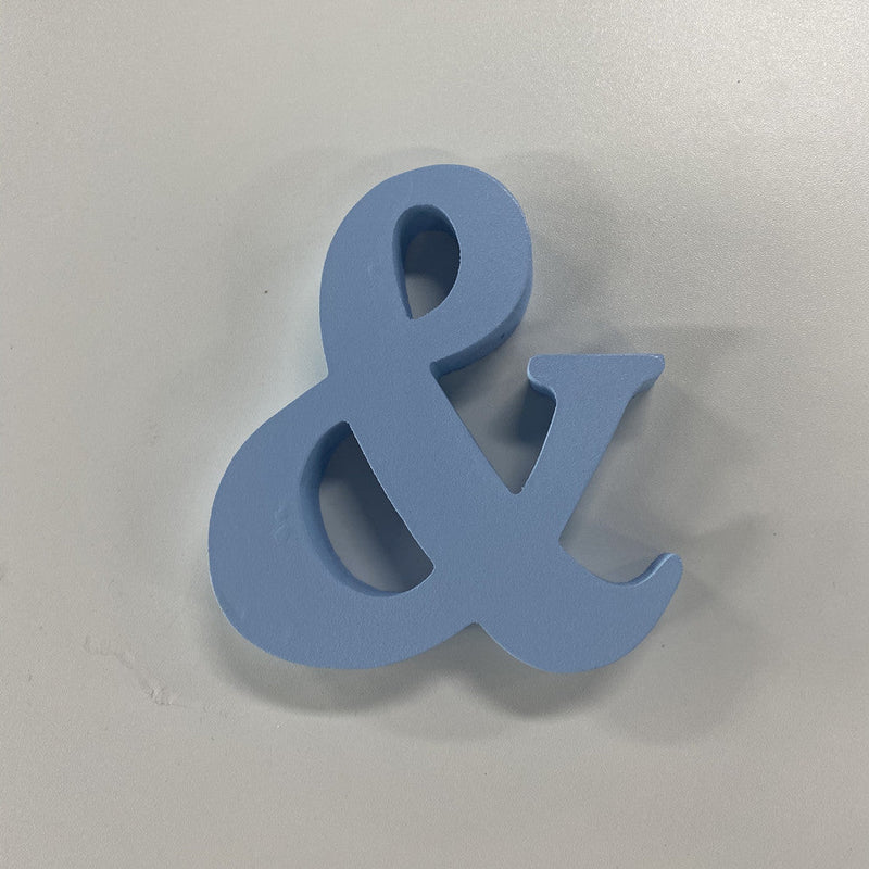 RONSHIN 1 Set Wooden Mr And Mrs Letter Ornament Wedding Props Sky Blue