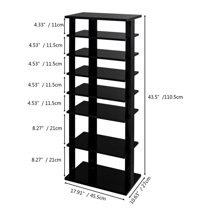 ALICIAN 7-layer Shoe Rack Storage Mount Household Furniture Room Organizer White