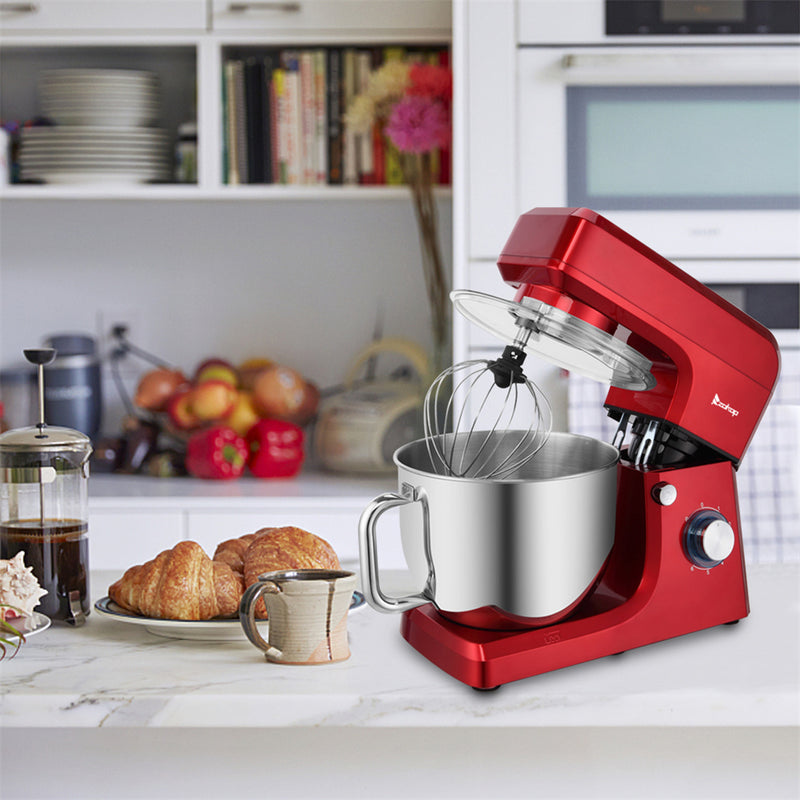 ZOKOP 7.5QT Stand Mixer 6 Speeds Electric Food Mixers Red