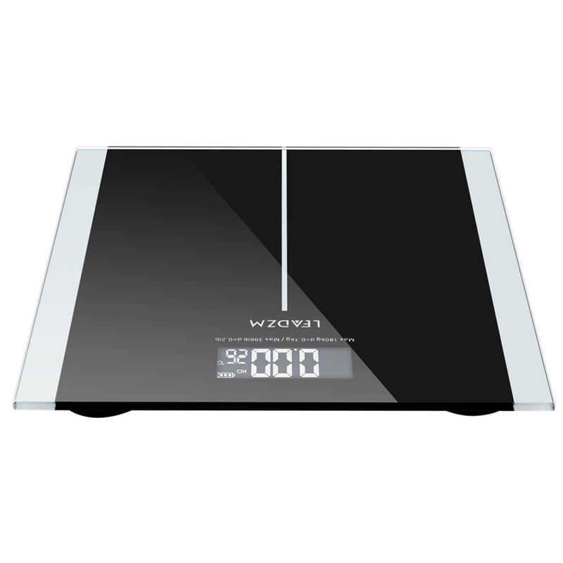 DSSTYLES Weight Scale 180kg 6mm Thickness Square 28*28cm Black