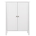 AMYOVE Mdf Bathroom Cabinet Waterproof Double Doors 3 Ties Cabinet