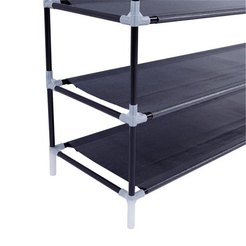 RONSHIN Shoe Rack Organizer Storage Shoe Shelves 10-tier Stand Black