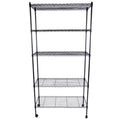 RONSHIN 165*90*35 Shelving Rack Storage Rack 5-Layer Metal Rack Black