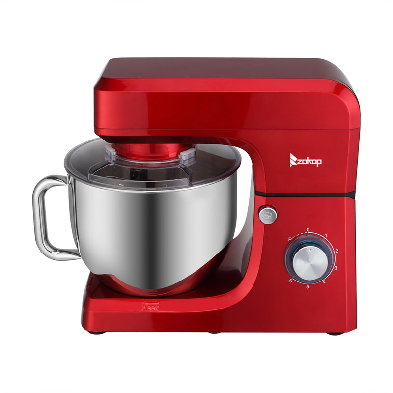 ZOKOP 7.5QT Stand Mixer 6 Speeds Electric Food Mixers Red