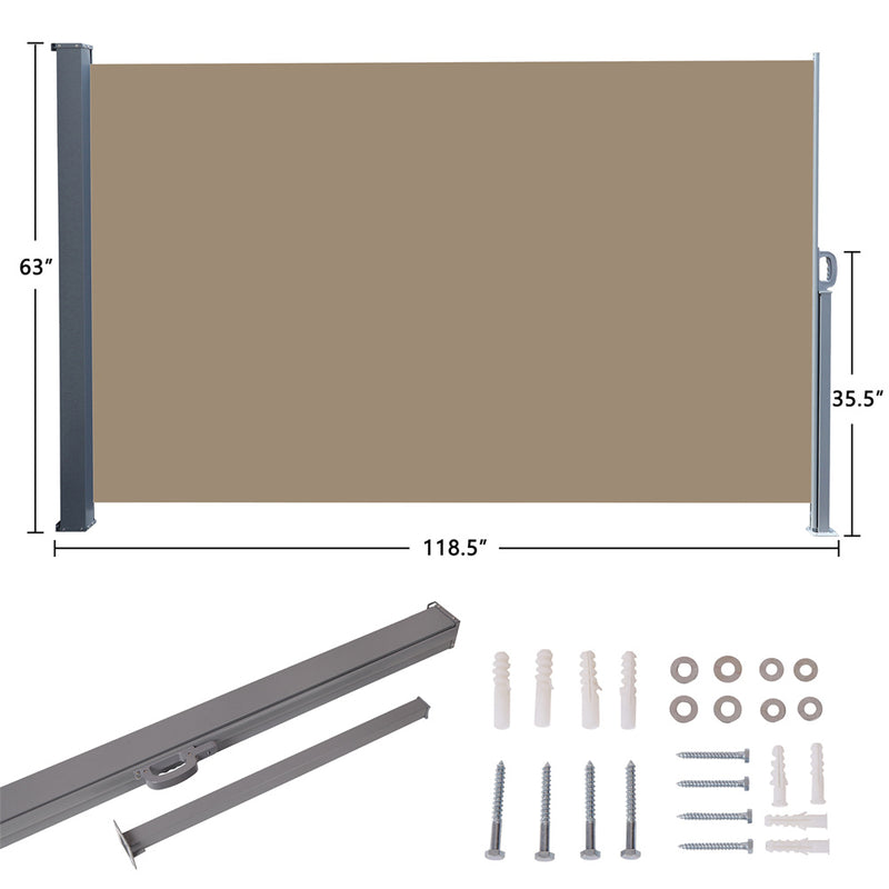 THBOXES Outdoor Side Pull Shed 300x160cm Rectangle Office Partition Coffee