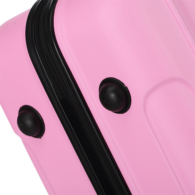 RONSHIN 3pcs 3-in-1 Large Capacity Traveling Storage Suitcase Pink