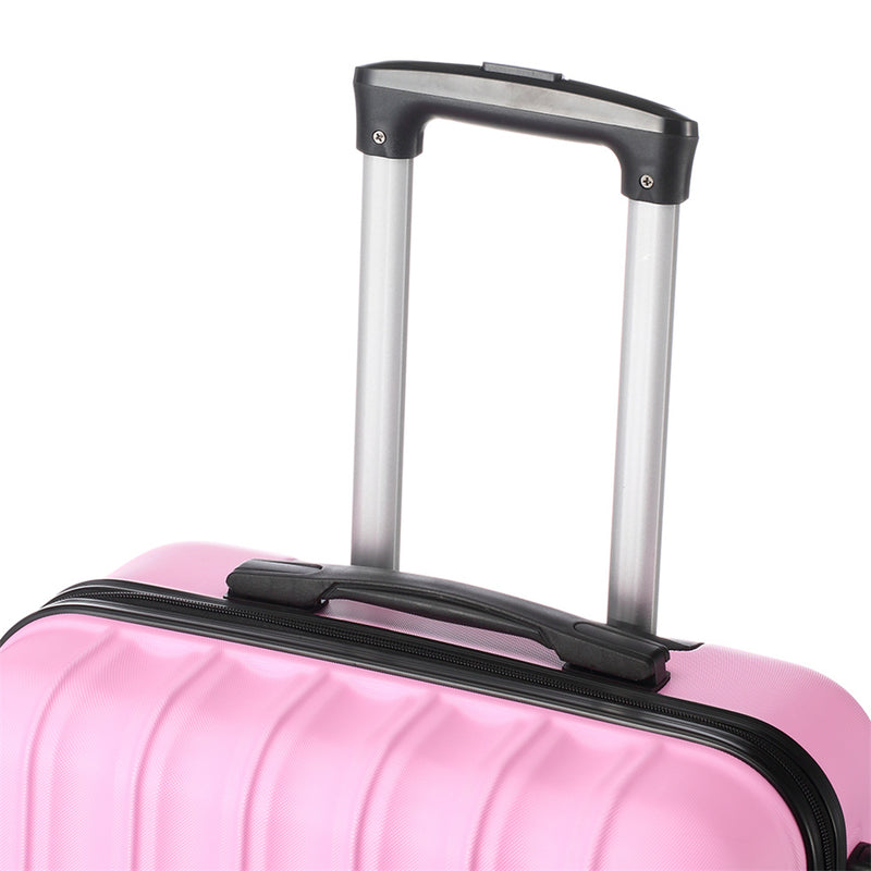 RONSHIN 3pcs 3-in-1 Large Capacity Traveling Storage Suitcase Pink