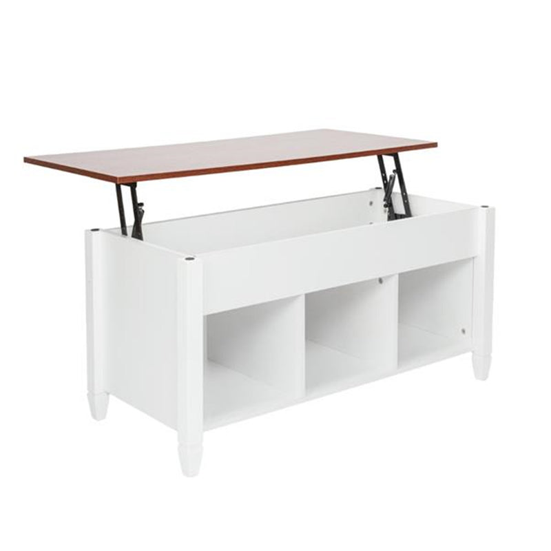 AMYOVE Coffee Table Lift Top Wood Home Living Room Storage White