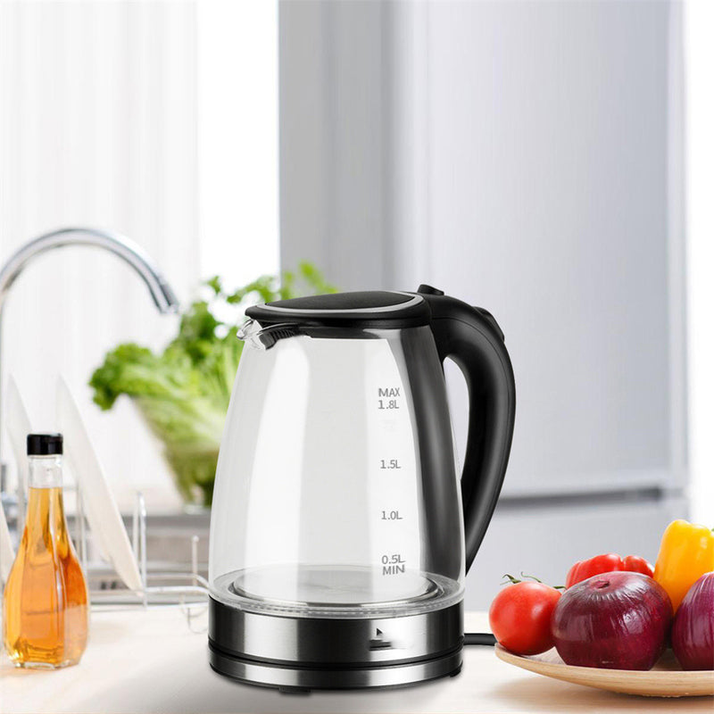 ZOKOP 1.8L Glass Electric Kettle Teapot Auto Shut-off