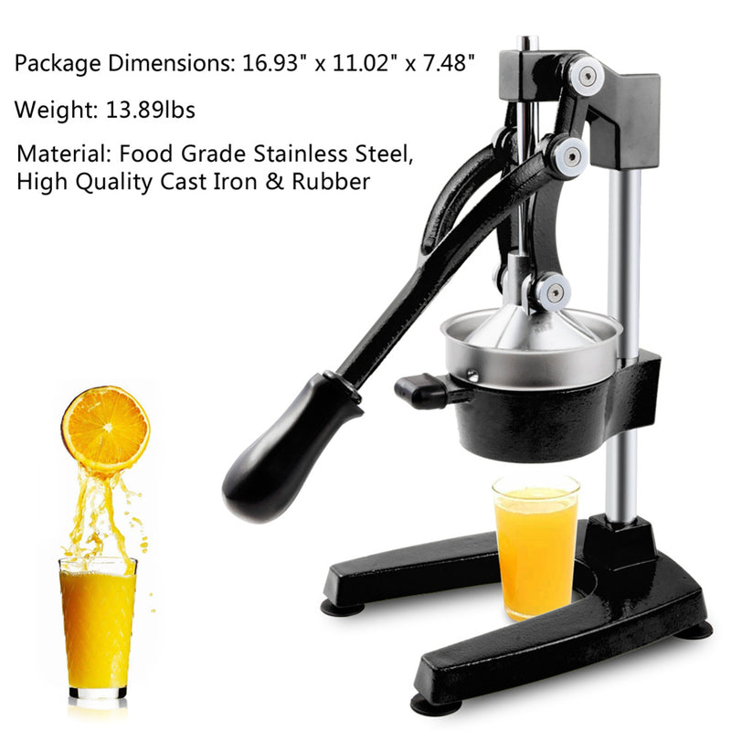 ZOKOP Manual Juicer Fruit Mixers Juice Extractor Black