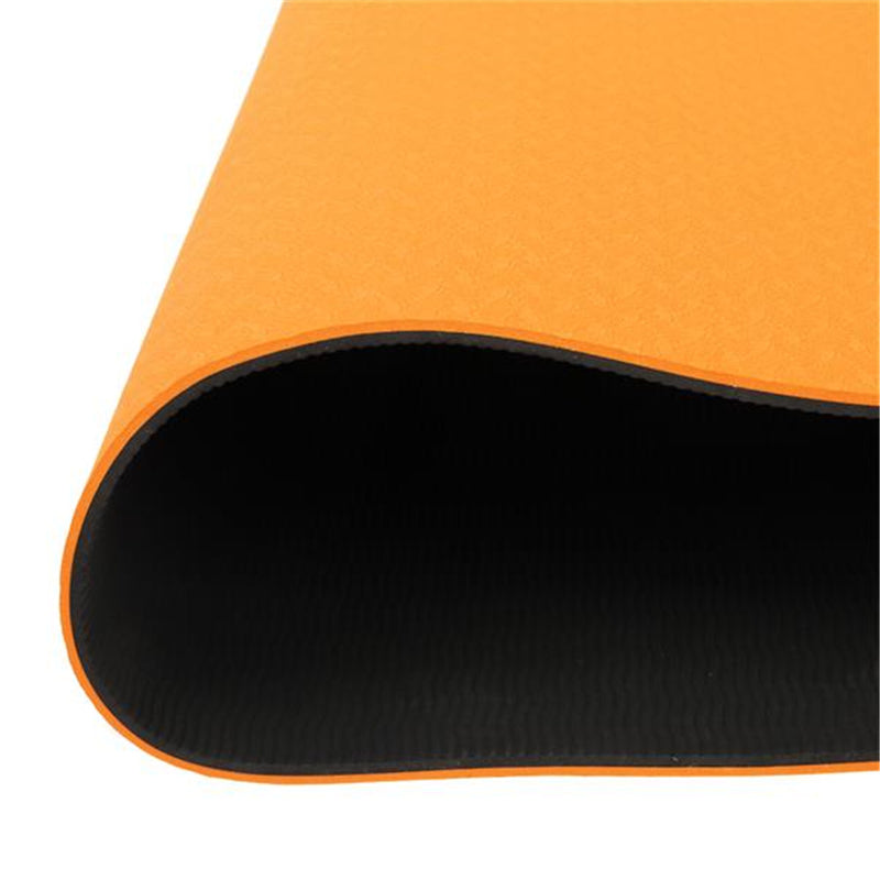 DSSTYLES TPE Yoga Mat 183*61*6cm Non-slip Gym Pad  Orange