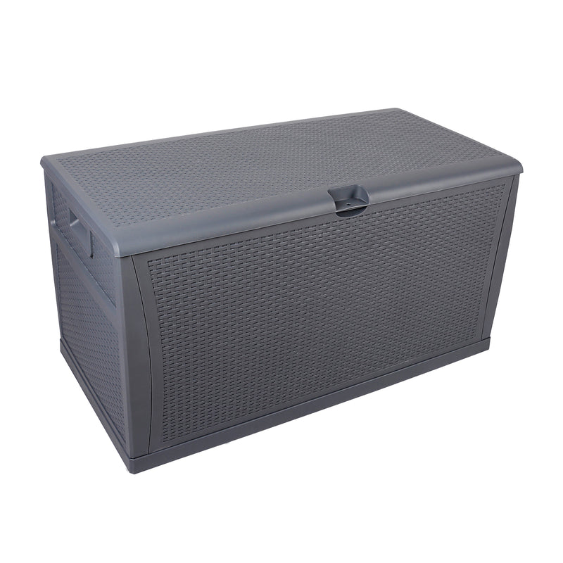 RONSHIN Outdoor Garden Plastic Deck Box 120gal Storage Capacity Waterproof Lockable Container