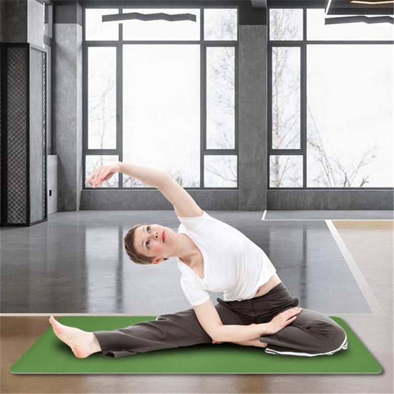 DSSTYLES TPE Yoga Mat 183*61*6cm Non-slip Gym Pad Dark Green