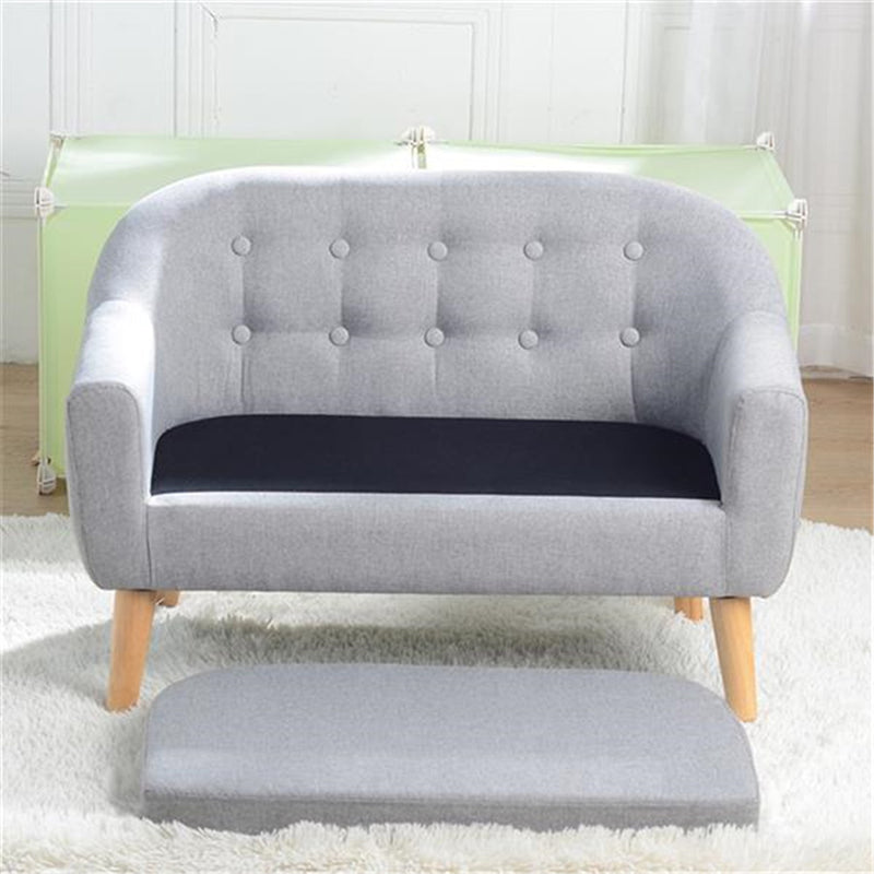 ALICIAN Children Sofa for 2 Kids with Detachable Cushion for Living Room Grey