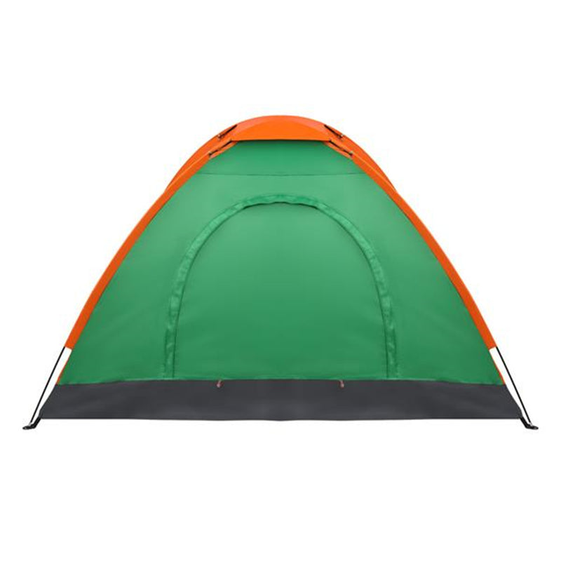 THBOXES 2 Person Tent Windproof Double Door Single Layer Camping Tent Green