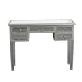 AMYOVE Mirrored Desk Vanity Table With 5 Drawers For Home Bedroom Storage