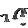 GARVEE Bathroom Sink Faucet Widespread Matte Black Bathroom Faucet 3 Hole Matte Black