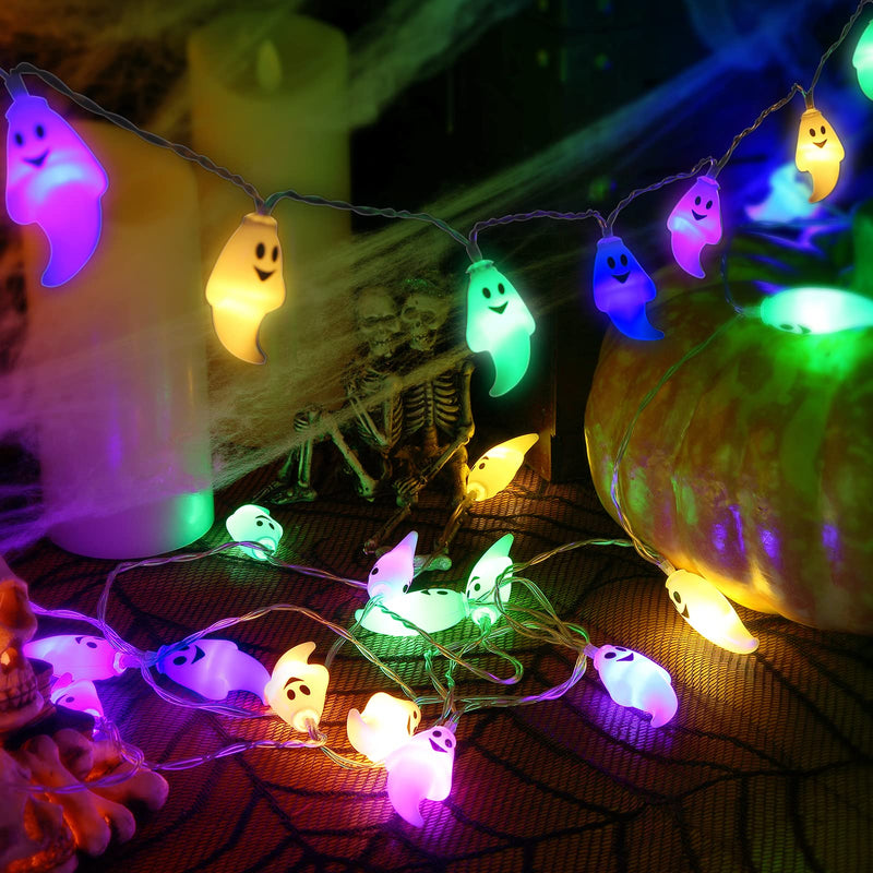 WHIZMAX 20 LEDs Halloween Ghost String Lights 11.8ft