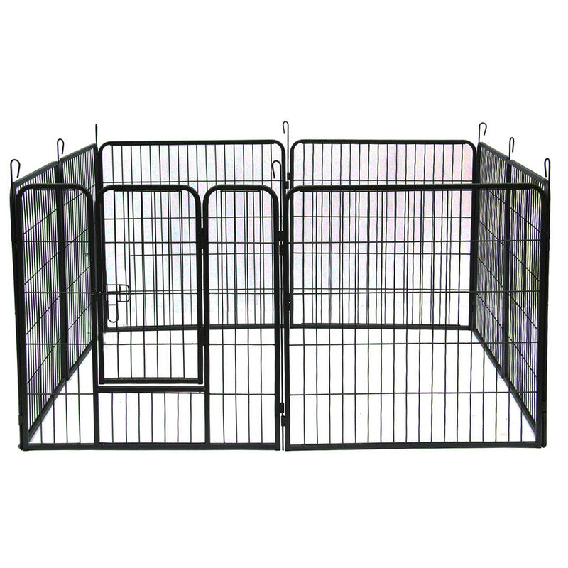 BEESCLOVER 8 Panel 31.5 inches Foldable Pet Playpen Heavy Duty Metal Exercise Fence