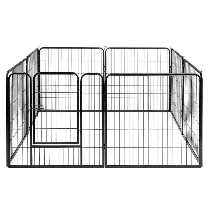 BEESCLOVER 8 Panel 31.5 inches Foldable Pet Playpen Heavy Duty Metal Exercise Fence