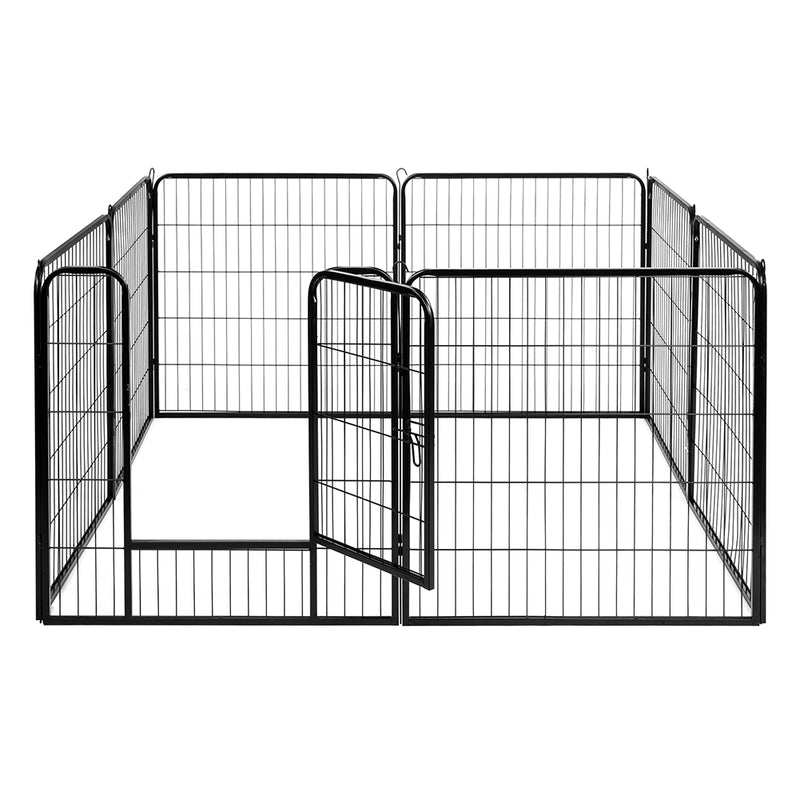 BEESCLOVER 8 Panel 31.5 inches Foldable Pet Playpen Heavy Duty Metal Exercise Fence