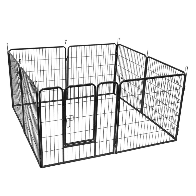 BEESCLOVER 8 Panel 31.5 inches Foldable Pet Playpen Heavy Duty Metal Exercise Fence