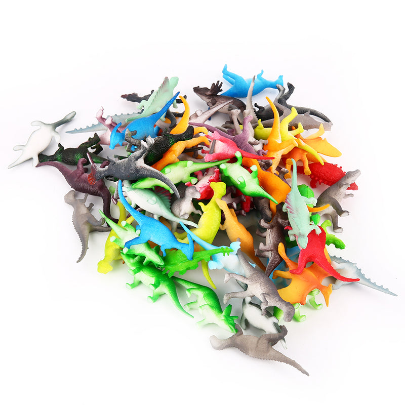 YIWA 72pcs Mini Kids Realistic Looking Dinosaurs PVC Assorted