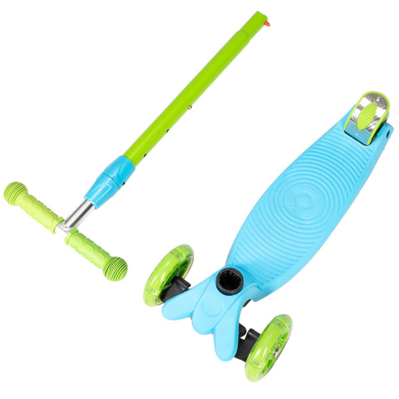 YIWA Toddlers Scooter Non-foldable 3-speed Adjustment Blue-Green