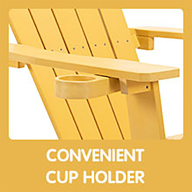 ALICIAN Classic Wooden Chair for Patio Deck Garden Backyard Yellow