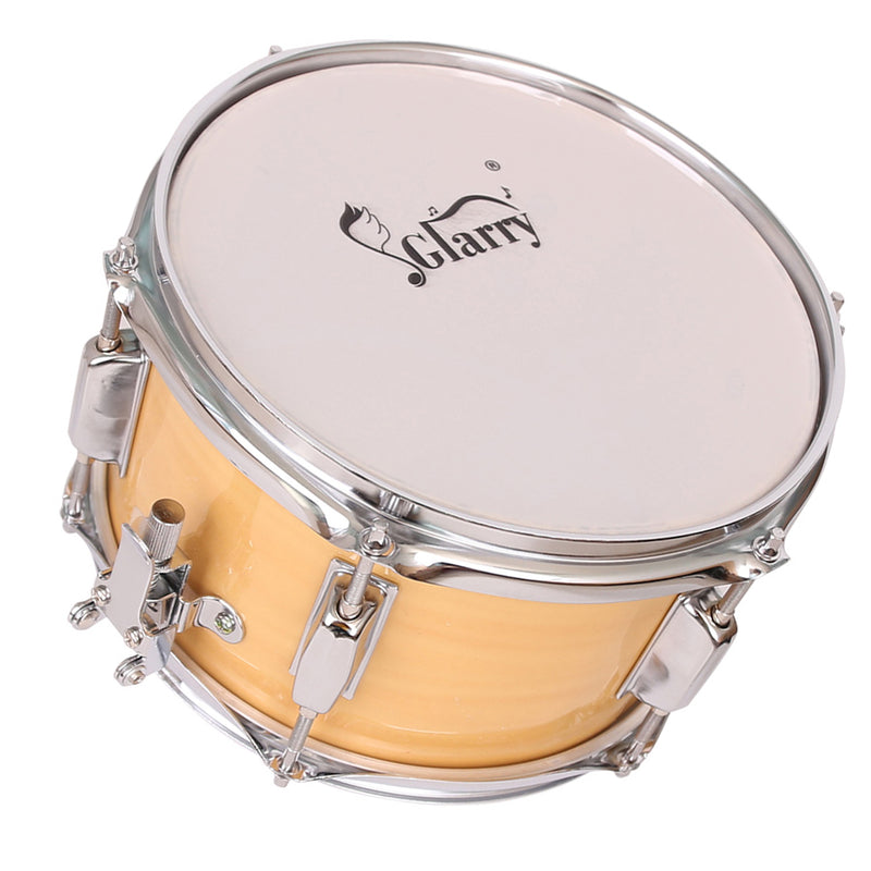 YIWA Snare Drum 10x6 inches Poplar Wood Drum with Drumstick