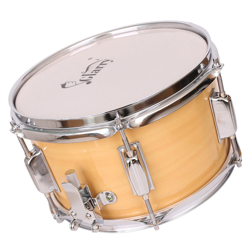 YIWA Snare Drum 10x6 inches Poplar Wood Drum with Drumstick