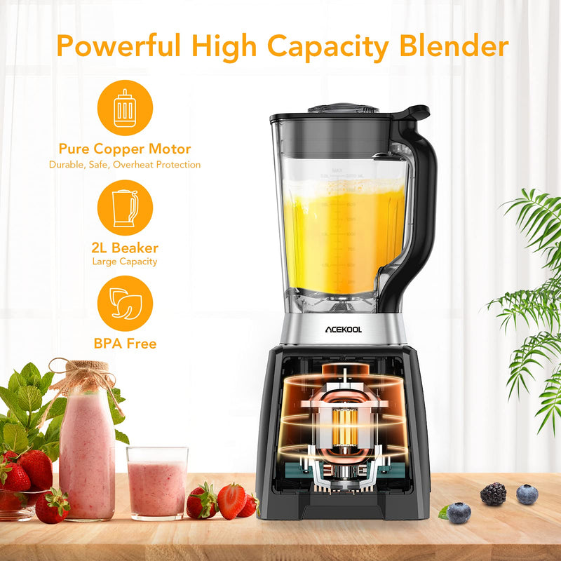 ACEKOOL Blender BC2 1450W 2L Smoothie Blender with Pitcher EU Plug