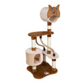 ASYPETS Cat Activity Tree 50”Multi-Level Wooden Pet Furniture