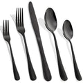 CIBEAT 20 Piece S592 Stainless Steel Kitchen Flatware Set - Black