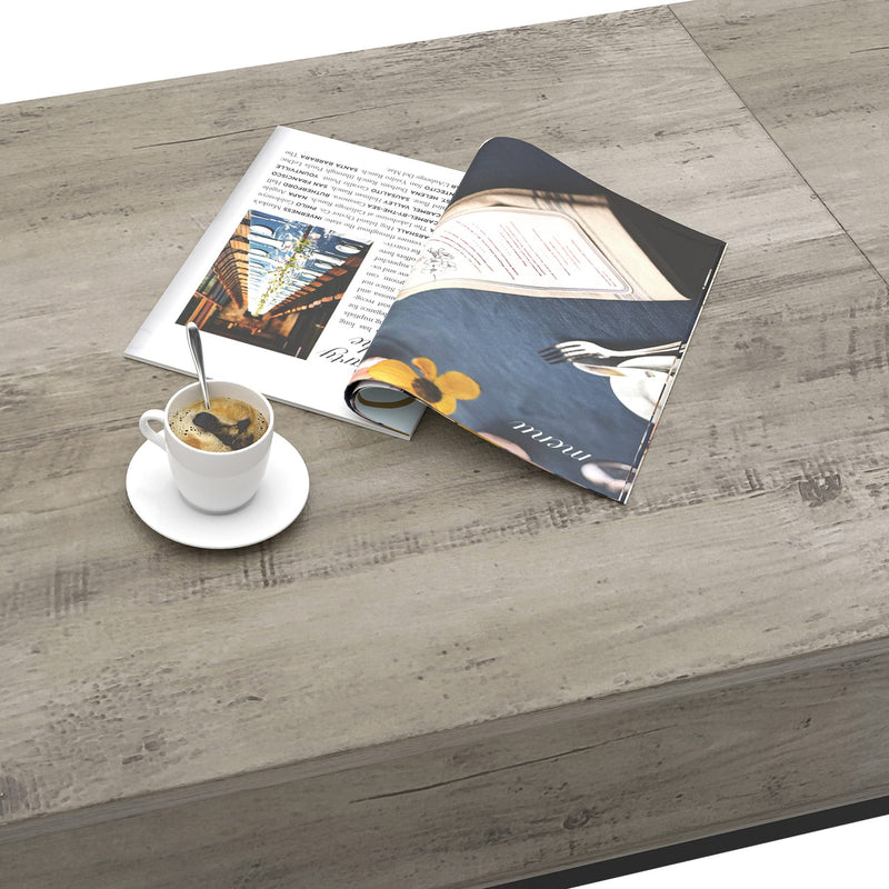 WHIZMAX Lift Top Coffee Table with Hidden Storage - Grey