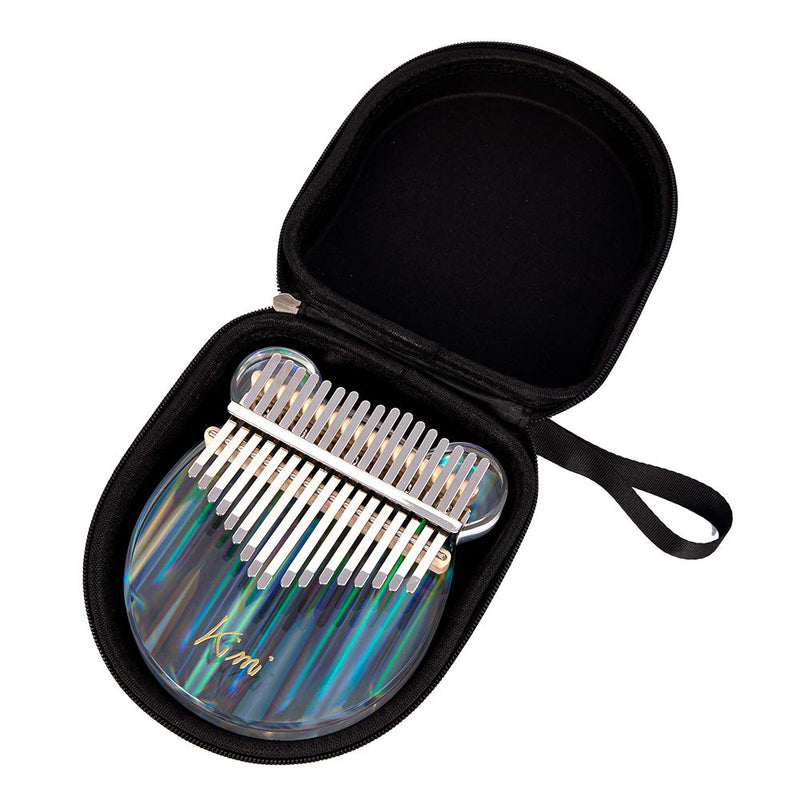 WHIZMAX Kalimba Acrylic 17 Key Transparent Thumb Piano - Rainbow Bear Shape