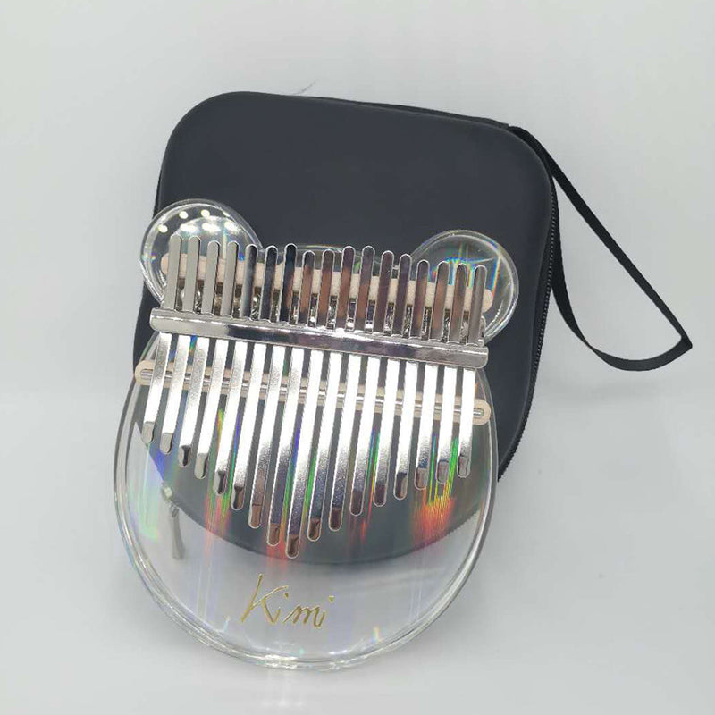 WHIZMAX Kalimba Acrylic 17 Key Transparent Thumb Piano - Rainbow Bear Shape