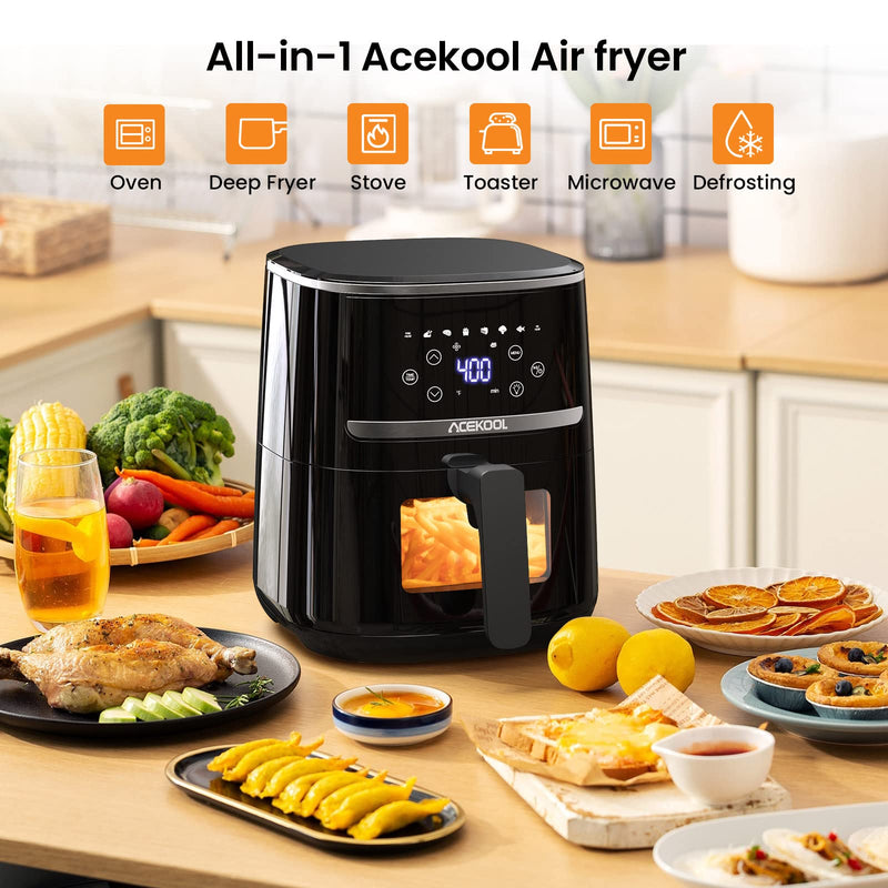 ACEKOOL Air Fryer Oven 4.5L With Silicone Liner And Rapid Air Circulation