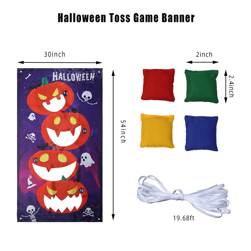 CYNDIE Halloween Toss Game Banner for Halloween Party Game