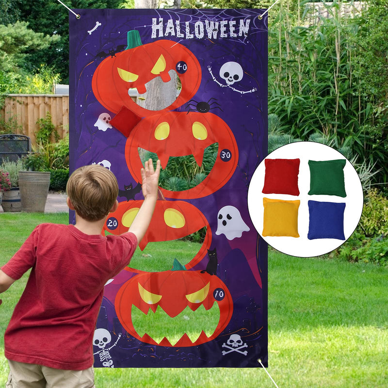 CYNDIE Halloween Toss Game Banner for Halloween Party Game