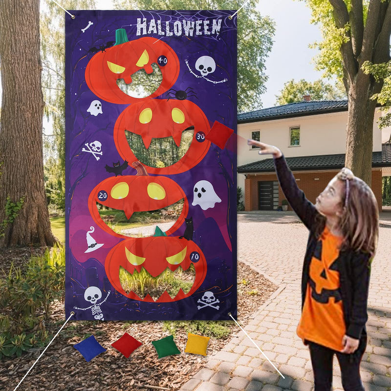 CYNDIE Halloween Toss Game Banner for Halloween Party Game