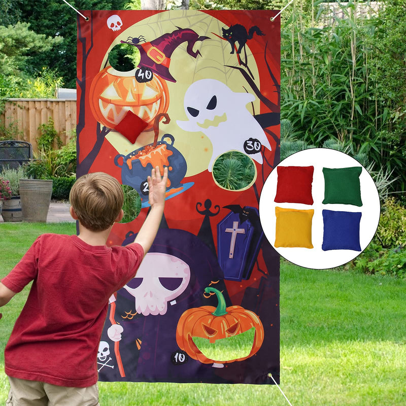 CYNDIE Halloween Toss Game Banner for Halloween Party Game