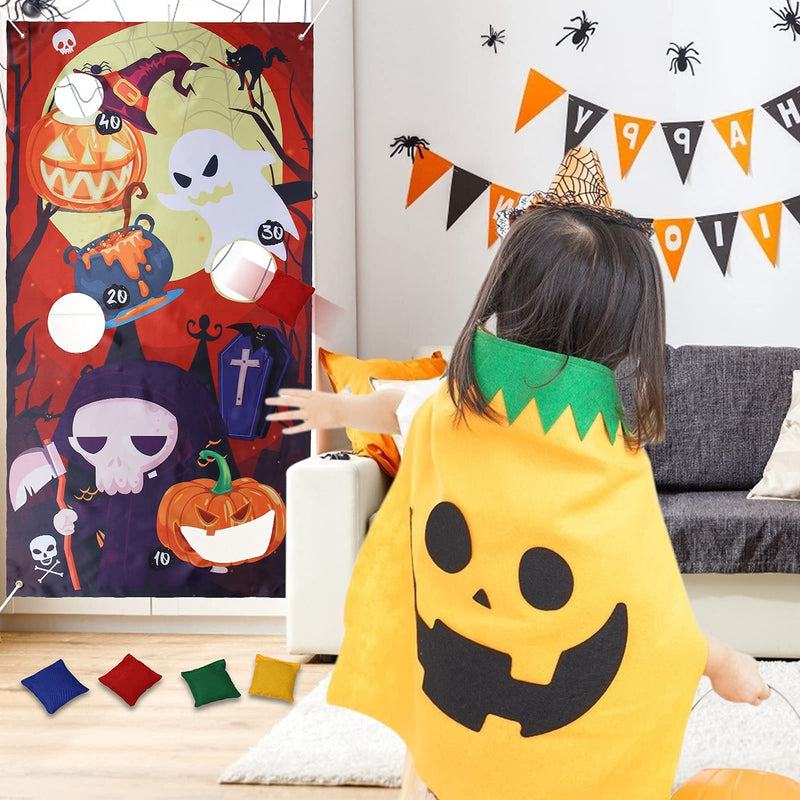 CYNDIE Halloween Toss Game Banner for Halloween Party Game