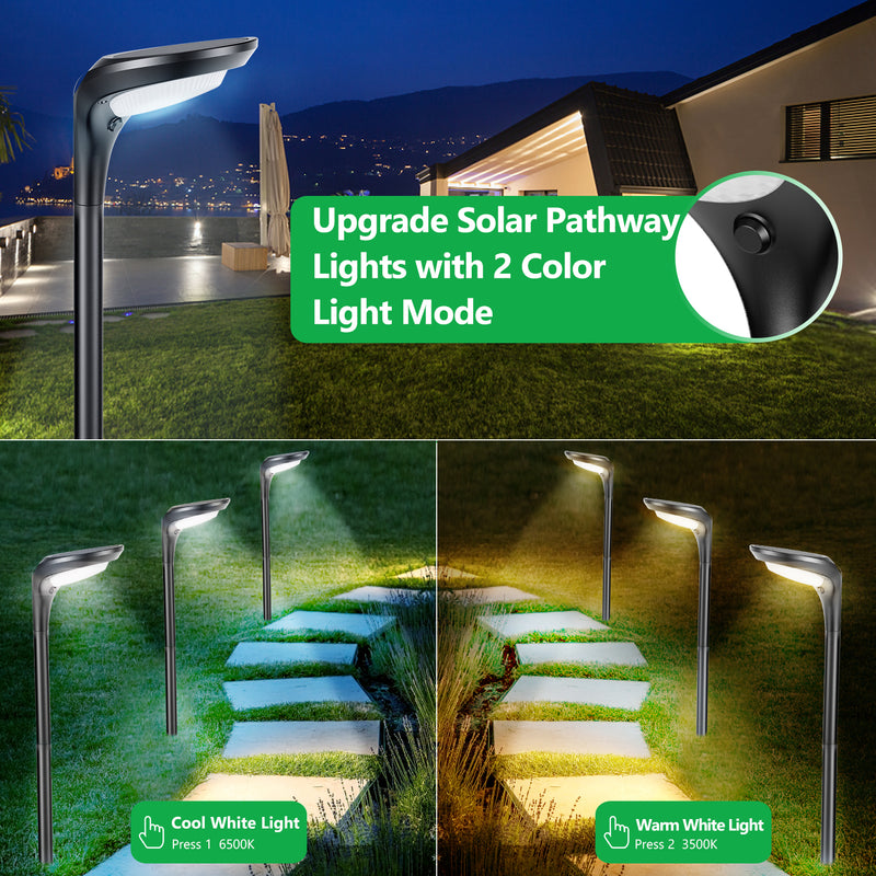 LITAKE 4 PACK Solar Landscape Path Lights LED Garden Spotlight Lights