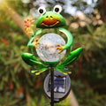 LITAKE Metal Frog Garden Decor Solar Lights Outdoor Lights