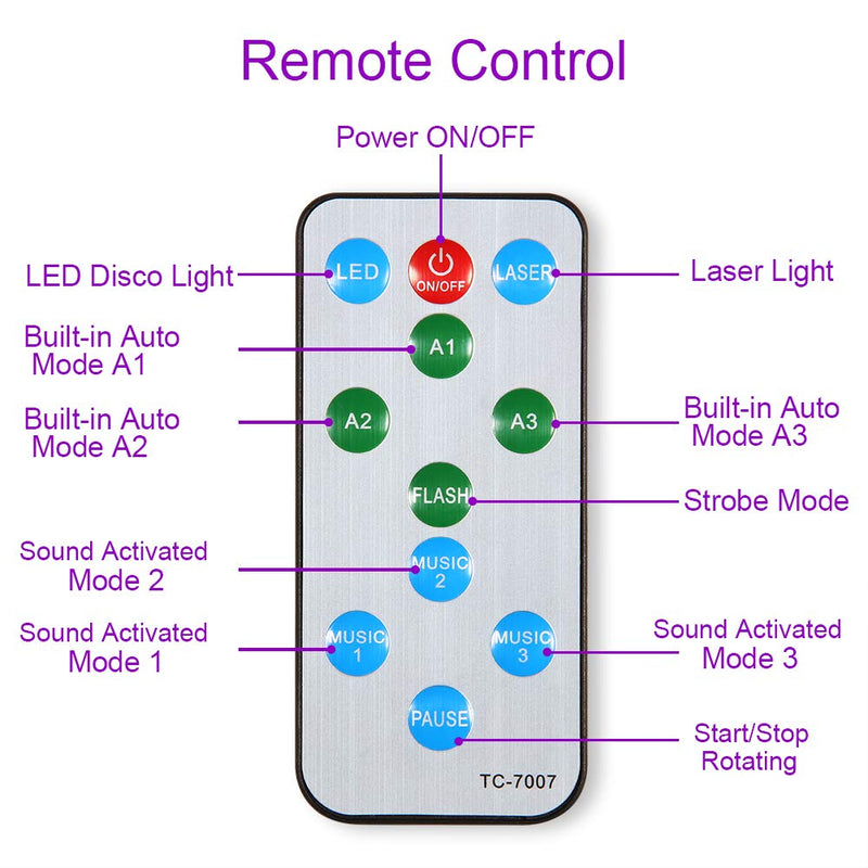 LITAKE Party Lights 2 in 1 Strobe Lights Disco Ball Lights