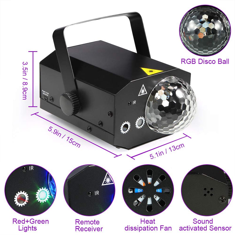 LITAKE Party Lights 2 in 1 Strobe Lights Disco Ball Lights