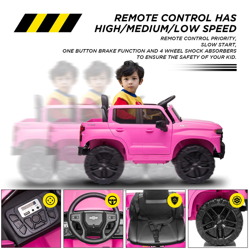 RCTOWN 12V Battery Powered Ride on Car Electric Vehicles - Pink