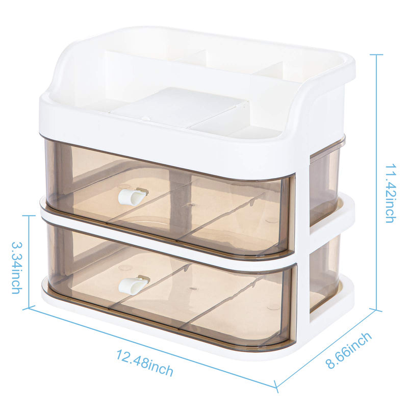 SHININGLOVE Makeup Organizer with 2 Drawers